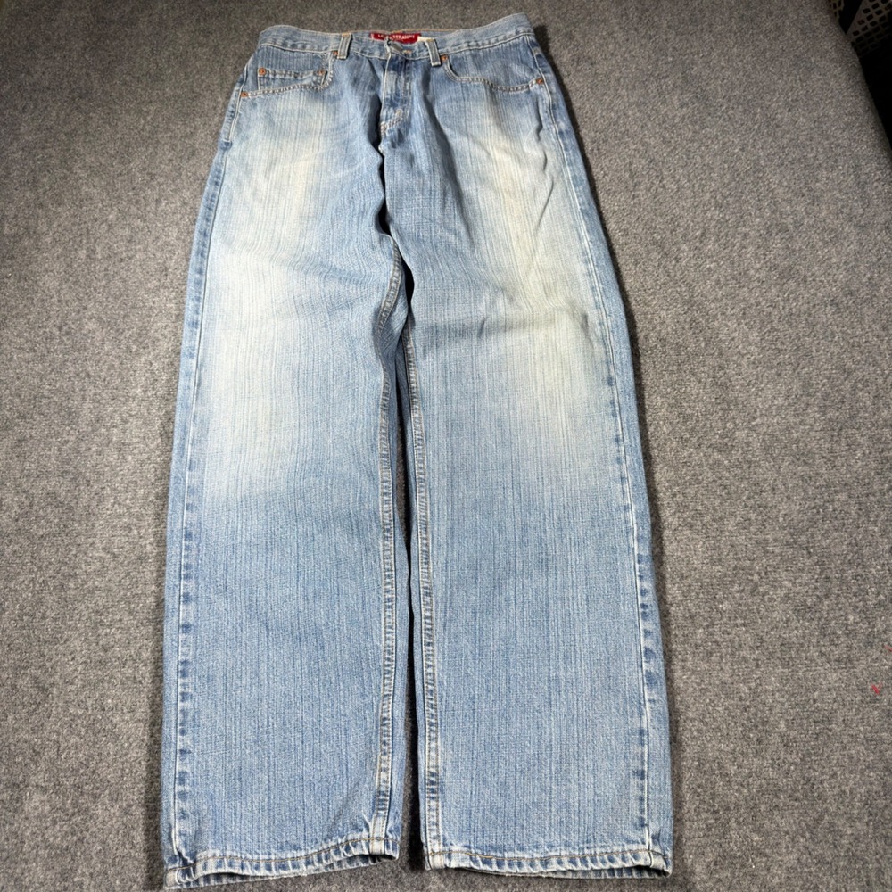 Levi's 569 Loose Straight Jeans Mens 32x34 Blue Y2K Fits 31x33